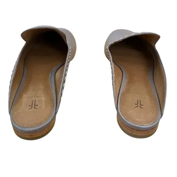 Frye Gwen Pickstitch Mules Slide Size 7.5 Gray New - Picture 4 of 8